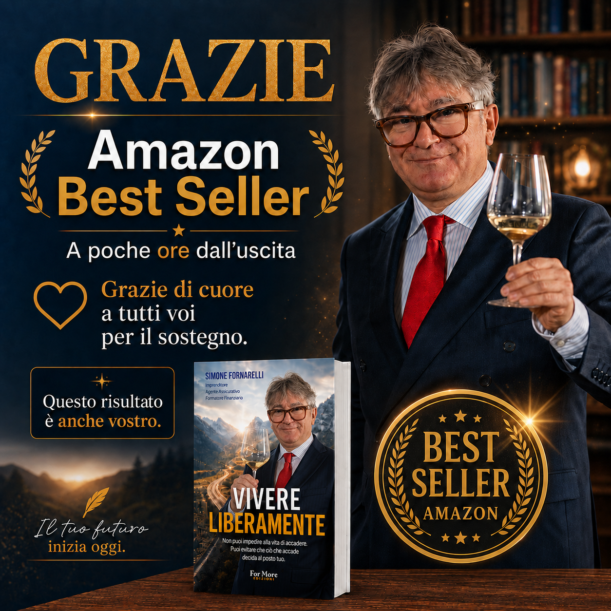 Grazie — Vivere Liberamente Amazon Best Seller a poche ore dall'uscita